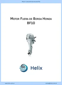 Motor Fuera de Borda Honda BF10 - Ficha Técnica