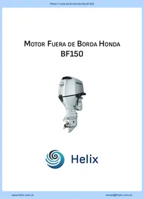 Motor Fuera de Borda Honda BF150 - Ficha Técnica