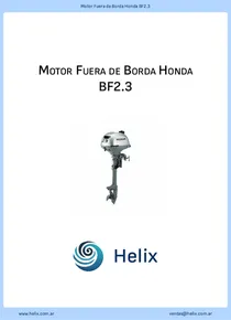 Motor Fuera de Borda Honda BF2.3 - Ficha Técnica