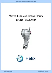 Motor Fuera de Borda Honda BF20 Pata Larga - Ficha Técnica