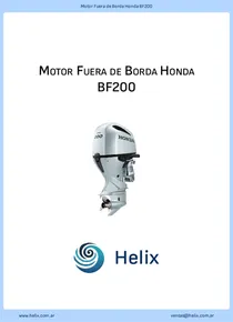 Motor Fuera de Borda Honda BF200 - Ficha Técnica