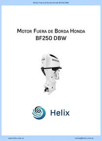Motor Fuera de Borda Honda BF250 DBW - Ficha Técnica