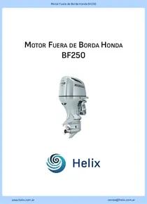 Motor Fuera de Borda Honda BF250 - Ficha Técnica