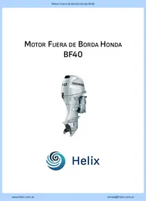 Motor Fuera de Borda Honda BF40 - Ficha Técnica