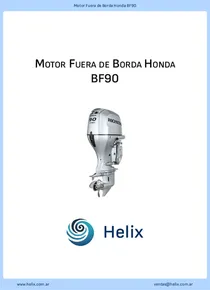 Motor Fuera de Borda Honda BF90 - Ficha Técnica