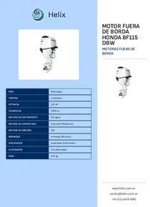 Motor Fuera de Borda Honda BF115 DBW - Folleto