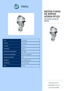 Motor Fuera de Borda Honda BF115 - Folleto