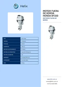 Motor Fuera de Borda Honda BF150 - Folleto