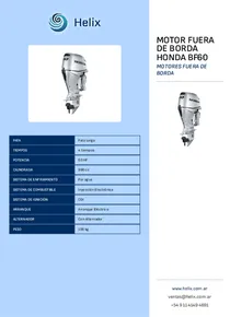 Motor Fuera de Borda Honda BF60 - Folleto