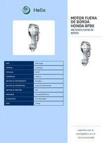 Motor Fuera de Borda Honda BF90 - Folleto